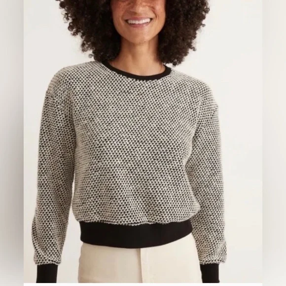 Marine Layer Women’s Textured Birdseye Crewneck Sweater Size Medium - Picture 1 of 8